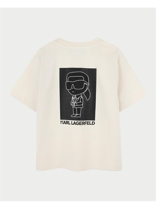 T-shirt bambino Karl Lagerfeld con stampa sul retro KARL LAGERFELD | Z30440195